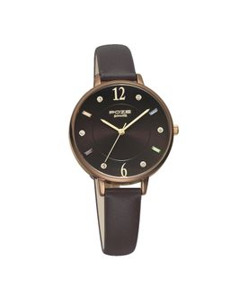 Sonata - Poze Quartz Analog Black Dial Pu Leather Strap Watch for Women (Medium)