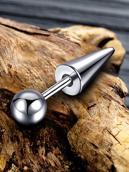 Peora - Silver Plated 316L Stainless Ball Stud Earing