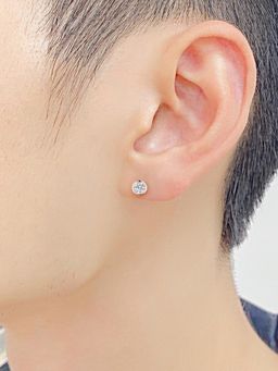 Peora - Rose Gold Plated 316L Stainless Steel Cubic Zirconia Stud Earring