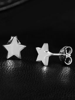 Peora - Silver Plated Star Shape Stud Earrings