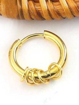 Peora - Gold Plated Stainless Steel Stylish Huggie Hoop Earring