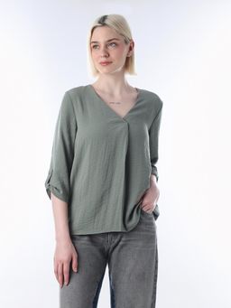 ONLY - Womens Loose Fit Green Top