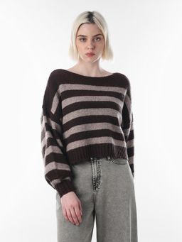 ONLY - Womens Striped Regular Fit Sweater - Multi-Color