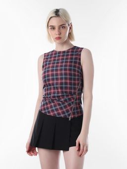 ONLY - Womens Checked Regular Fit Top - Multi-Color