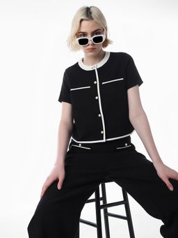 ONLY - Womens Regular Fit Black Top