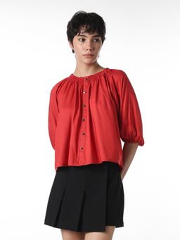 ONLY - Womens Loose Fit Red Top