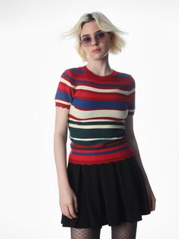 ONLY - Womens Colourblocked Slim Fit Top - Multi-Color