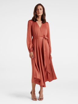 Forever New - Marilyn Satin Wrap Midi Dress
