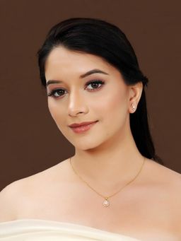 Designbox - Gold Tone Pear Pendant Chain (Set of 3)