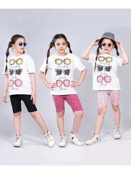 PLUM TREE - Girls Cotton Lycra Stretch Cycling Shorts-Pink (Pack of 3)