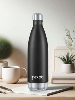 Pexpo - Electro Knight Black Stainless Steel Vacuum Insulated Hot & Cold Flask - 750ml