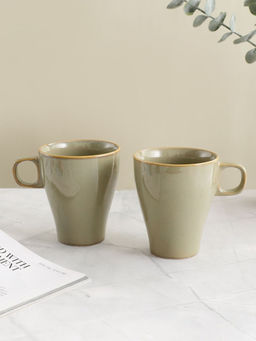 VarEesha - Henna Green Porcelain Mugs Small Handles