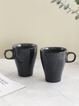 VarEesha - Shades of Black Porcelain Mugs - Small Handle