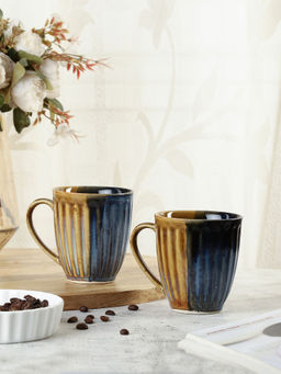 VarEesha - The Mug Shot Mustard Grey Ceramic Coffee Mugs