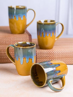 VarEesha - Mustard Studio Pottery Ceramic Coffee Mugs Set of 4