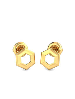 Candere by Kalyan Jewellers - 18K BIS Hallmark Yellow Gold Earrings