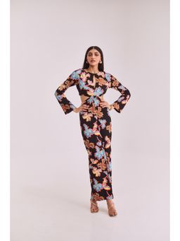 Urban Suburban - Multi-Color Printed Full Sleeves Maxi Dress