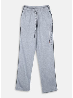 Monte Carlo - Grey Cotton Blend Mid Waist Straight Leg Regular Fit Trackpant