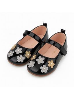 Baby Doe - Girls Black Daisy Ballerina