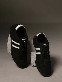 BUCKAROO - Vegan Leather Black Casual Sneakers for Men | Mens Casual Shoes: ALONSO