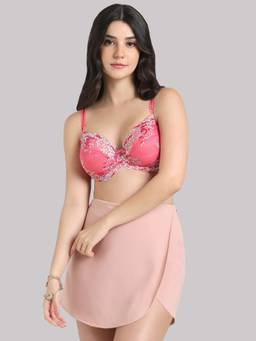 Wacoal - Women's Embrace Lace Non Padded Wired 3-4Th Cup Bridal Wear Fashion Pink Bra