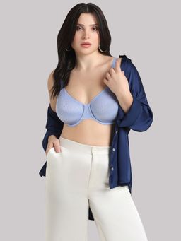 Wacoal - Women's Back Appeal Non Padded Wired Comfortable Full Support Sky Blue Bra
