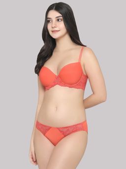 Wacoal - Women's Balcony & Beyond Padded Wired Half Cup Smooth Finish Fashion Orange Bra