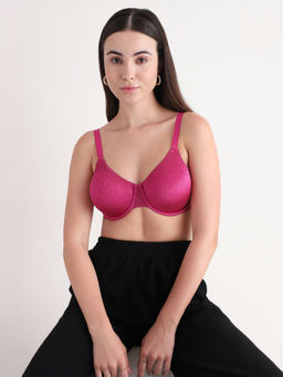 Wacoal - Womens Back Appeal Non Padded Wired Full Cup Everyday Plus Size Bra - Magenta
