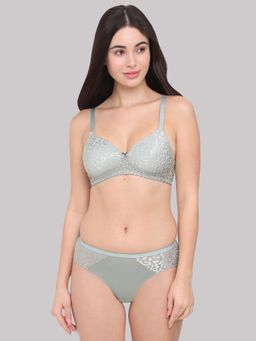 Wacoal - Womens Basics Bliss Padded Non-Wired 3/4Th Cup Everyday Wear Lace Bra - Green
