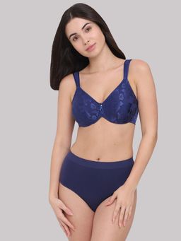 Wacoal - Womens Awareness Non Padded Wired Full Support Plus Size Bra - Navy Blue
