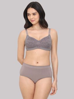 Wacoal - Womens Grace 2.0 Non-Padded Non-Wired Full Coverage Plus Size Bra -Grey