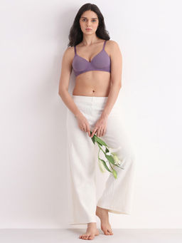Wacoal - Womens Cool Comfort Padded Non-wired 3/4th Cup Wear Blend T-shirt Bra - Purple