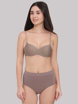 Wacoal - Womens Basic Mold Padded Non-wired 3/4th Cup Wear Seamless T-Shirt Bra - Brown