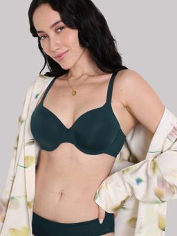 Wacoal - Everyday Elegance Padded Wired Full Cup Smooth Finish T-Shirt Bra - Dark Green