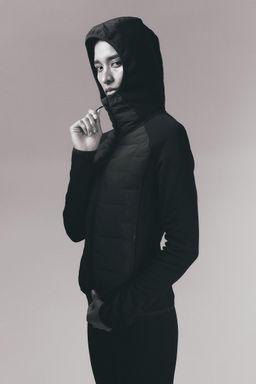 H&M MOVE - Hybrid Down Jacket With Thermo Move Black