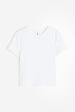 H&M - Women White Fitted T-Shirt