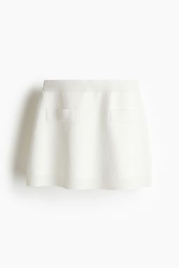 H&M - Women White Fine-Knit Mini Skirt