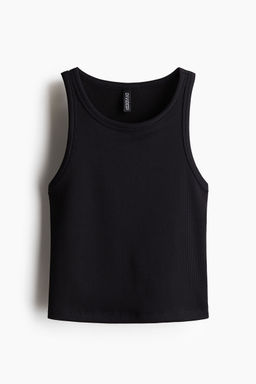 H&M - Women Black Ribbed Vest Top