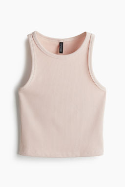 H&M - Women Pink Ribbed Vest Top