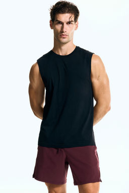 H&M MOVE - Muscle Fit Sports Vest Top With Dry move Black