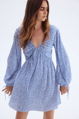 H&M - Women Blue Plisse Dress