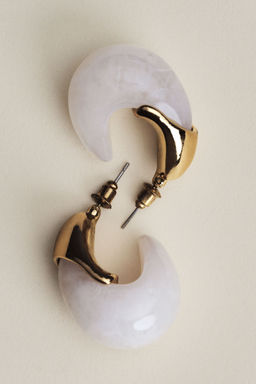 H&M - Women White Statement Hoop Earrings