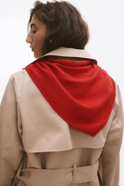 H&M - Women Red Fine-Knit Scarf (130x50)