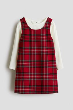 H&M - Girls Red 2-Piece Dress And Top Set