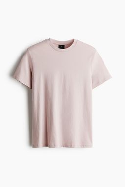 H&M - Men Pink Regular Fit Round-Neck T-Shirt