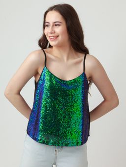 Zink London - Womens Black Embellished Top