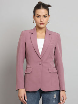 Powersutra - Notch Collar Stretch Blazer- Dusty Pink