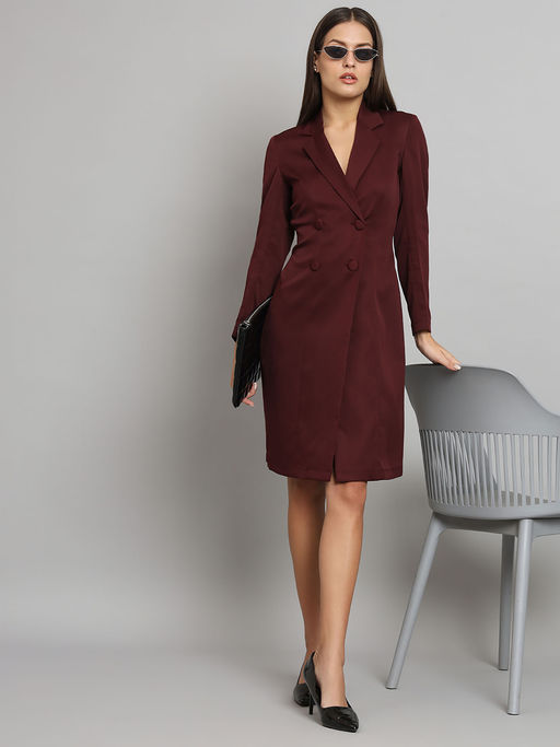 blazer knee length dress Luxury Knee Length Blazer Dress For Parties