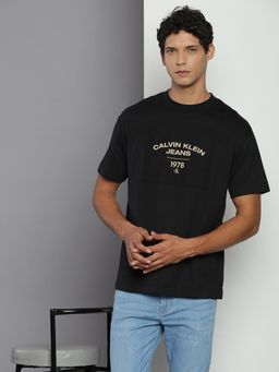 Calvin Klein - Black Logo Relaxed Fit Cotton T-Shirt
