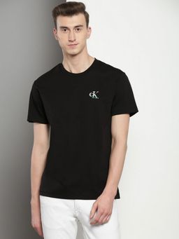 Calvin Klein - Black Solid Regular Fit Cotton T-Shirt
